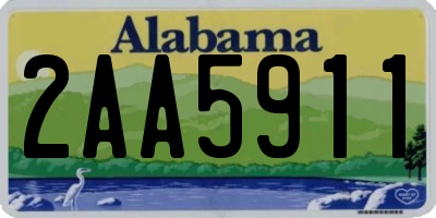 AL license plate 2AA5911