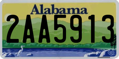 AL license plate 2AA5913
