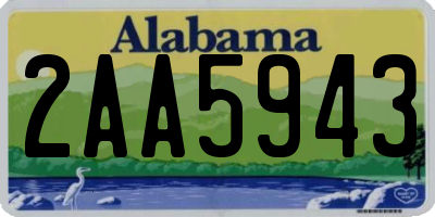 AL license plate 2AA5943