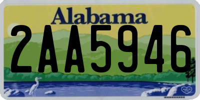 AL license plate 2AA5946