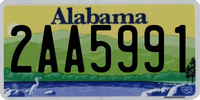 AL license plate 2AA5991