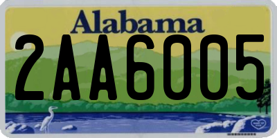 AL license plate 2AA6005