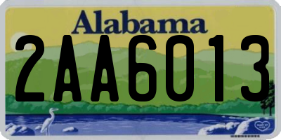 AL license plate 2AA6013