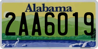 AL license plate 2AA6019