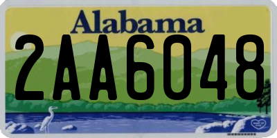 AL license plate 2AA6048