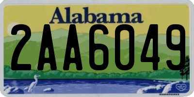 AL license plate 2AA6049