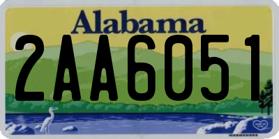 AL license plate 2AA6051