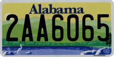 AL license plate 2AA6065