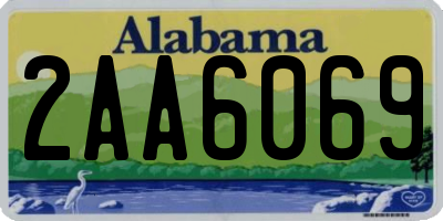 AL license plate 2AA6069