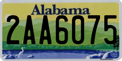 AL license plate 2AA6075