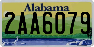AL license plate 2AA6079