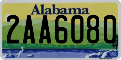 AL license plate 2AA6080