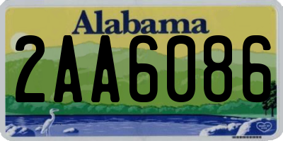 AL license plate 2AA6086