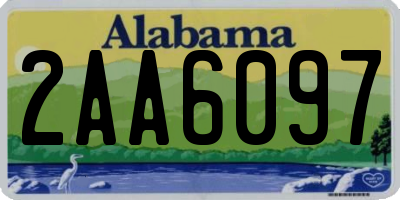 AL license plate 2AA6097