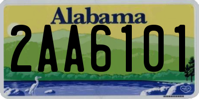AL license plate 2AA6101