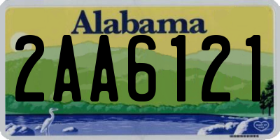 AL license plate 2AA6121