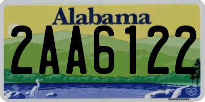 AL license plate 2AA6122