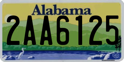 AL license plate 2AA6125