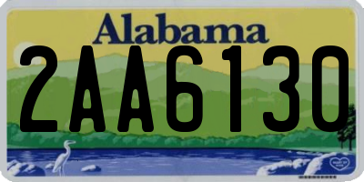 AL license plate 2AA6130