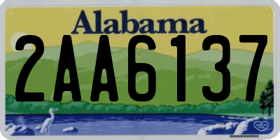 AL license plate 2AA6137