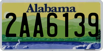 AL license plate 2AA6139