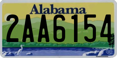 AL license plate 2AA6154
