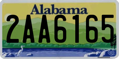 AL license plate 2AA6165