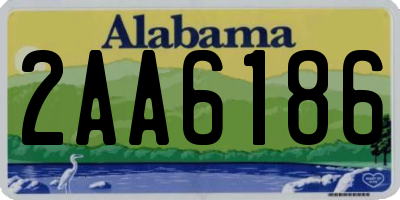 AL license plate 2AA6186