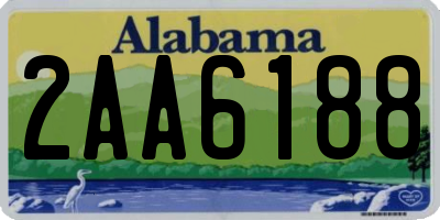 AL license plate 2AA6188