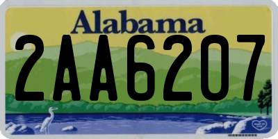 AL license plate 2AA6207