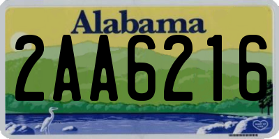 AL license plate 2AA6216