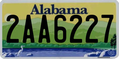 AL license plate 2AA6227
