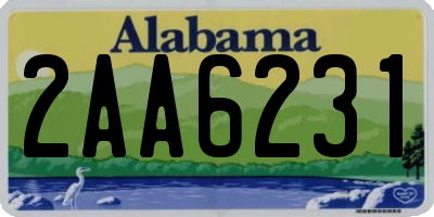 AL license plate 2AA6231