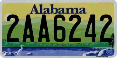 AL license plate 2AA6242