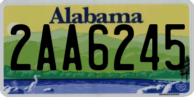 AL license plate 2AA6245