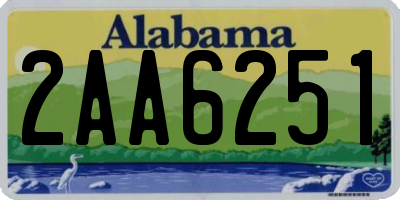 AL license plate 2AA6251