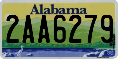 AL license plate 2AA6279