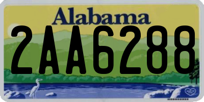 AL license plate 2AA6288