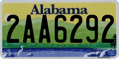 AL license plate 2AA6292