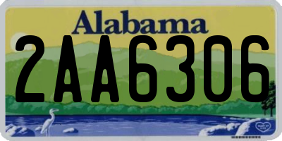 AL license plate 2AA6306
