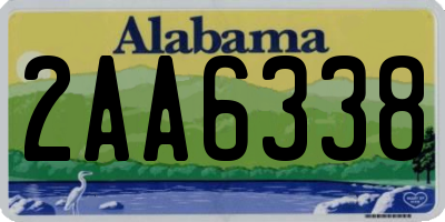 AL license plate 2AA6338