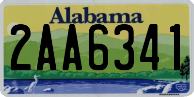 AL license plate 2AA6341