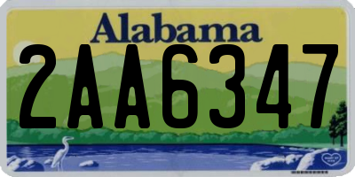 AL license plate 2AA6347