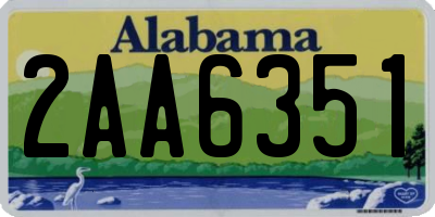 AL license plate 2AA6351