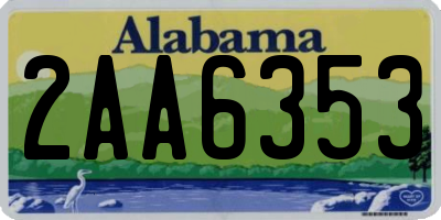AL license plate 2AA6353