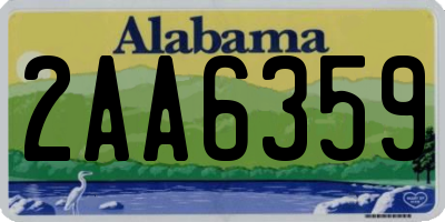AL license plate 2AA6359