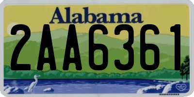 AL license plate 2AA6361