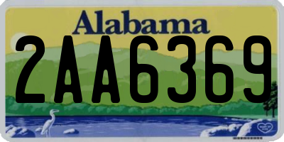 AL license plate 2AA6369