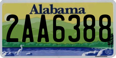 AL license plate 2AA6388