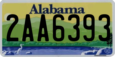 AL license plate 2AA6393